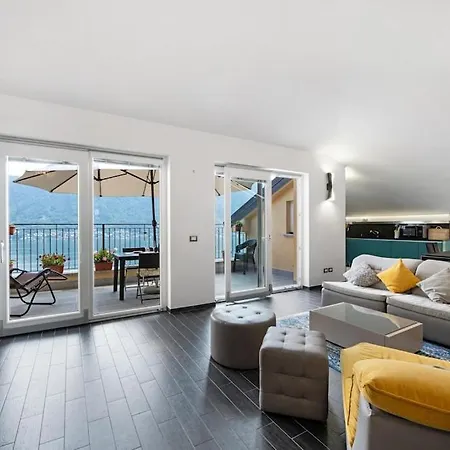 Lago Di Como Penthouse With Fantastic Panoramic Lake View, Hammam, Gym, Private Swimming Pool And Garden