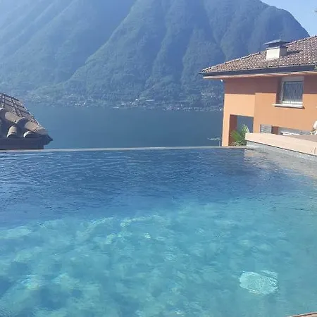 Lago Di Como Penthouse With Fantastic Panoramic Lake View, Hammam, Gym, Private Swimming Pool And Garden Apartman *